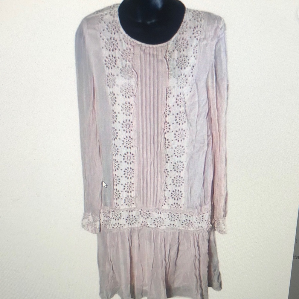 Elegant Pink Lace Dress